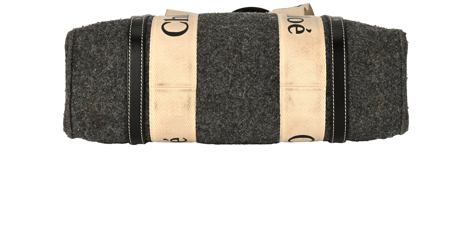 Medium Woody Tote Bag, &pound;495, Handbags, Cream/Grey, Felt, Top view